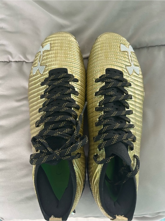Under Armour Other - Under Armour Metallic Gold Soccer Cleats with Black Laces